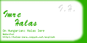 imre halas business card